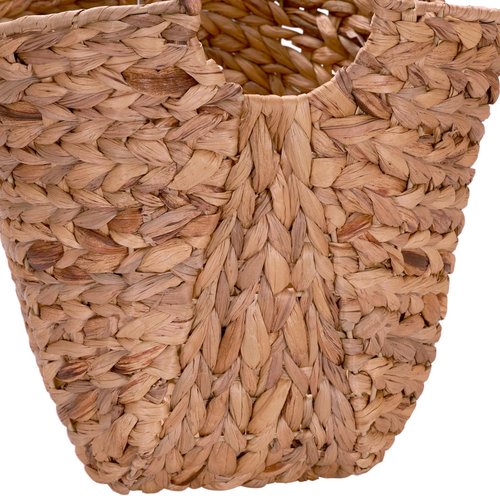 Household Essentials ML-4002 Tall Wicker Basket - Water Hyacinth with Handles | Natural Brown