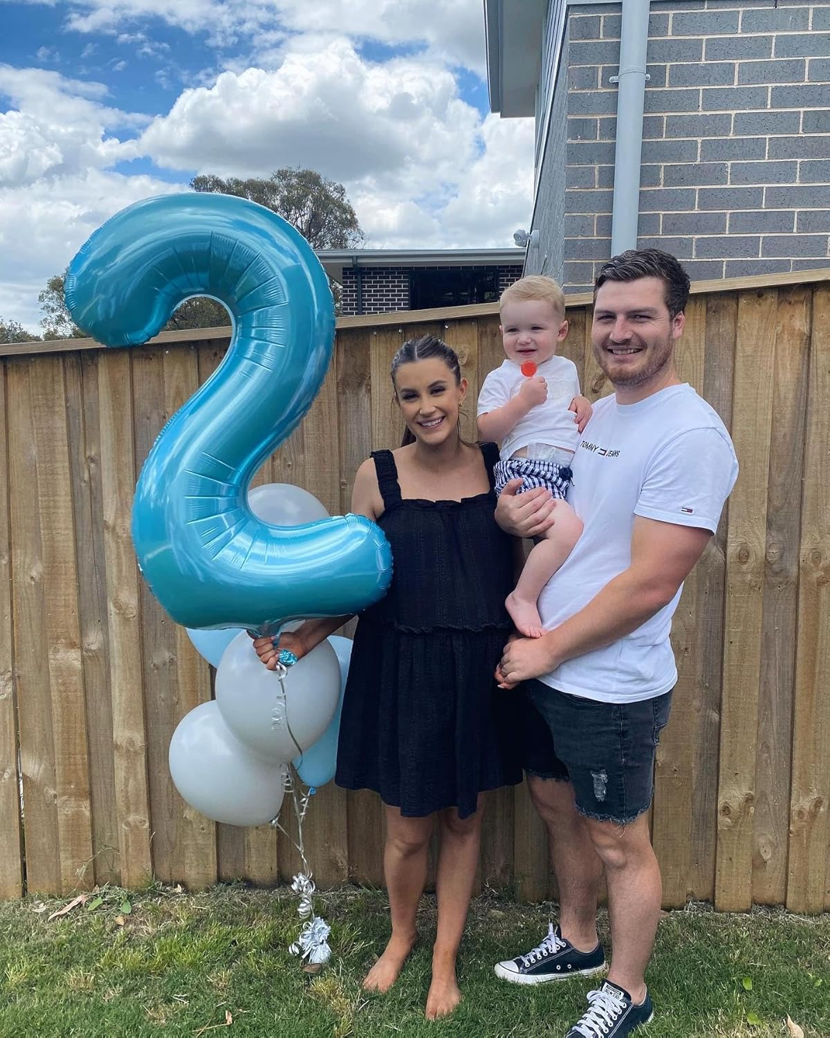 Pearlescent Blue 40-Inch Number 1 Balloon | First Birthday Decorations for Boys & Girls
