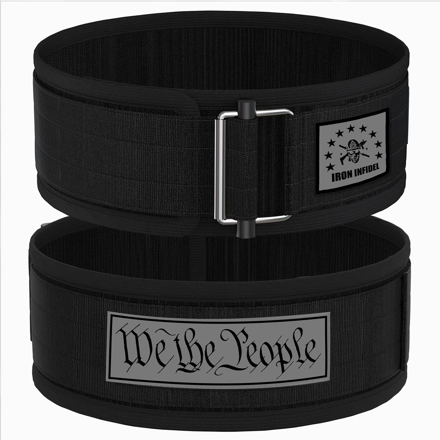 Iron Infidel Recon Weight Lifting Belt - 4" Wide Self Locking Gym Belt for Men & Women, EVA Foam Core Support Weight Belt for Squatting, Deadlifting, Powerlifting, Workout, Fitness & Crossfit (1776, S)
