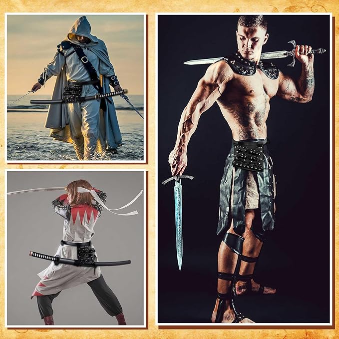 Patelai Sword Bag Adjustable Carry Case Katana Leather Strap Belt Holster for Cosplay Anime Costume