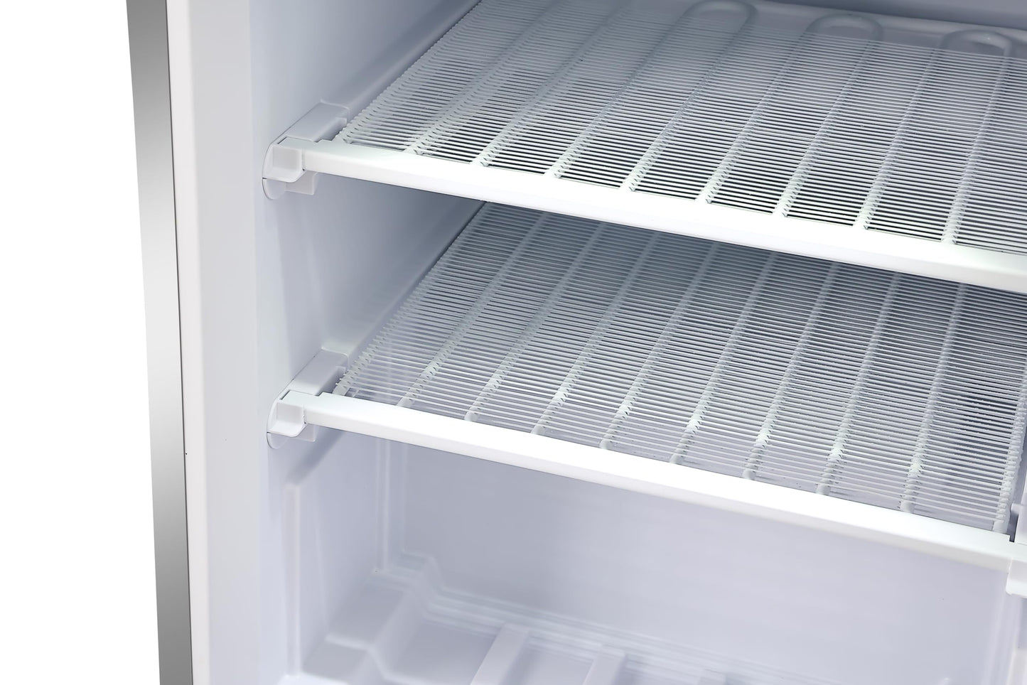 KoolMore 24 in. Commercial Manual Defrost Countertop Display Freezer in White with Stainless Steel and Glass Door, 4.6 Cu. ft. (KM-MDF46GD)