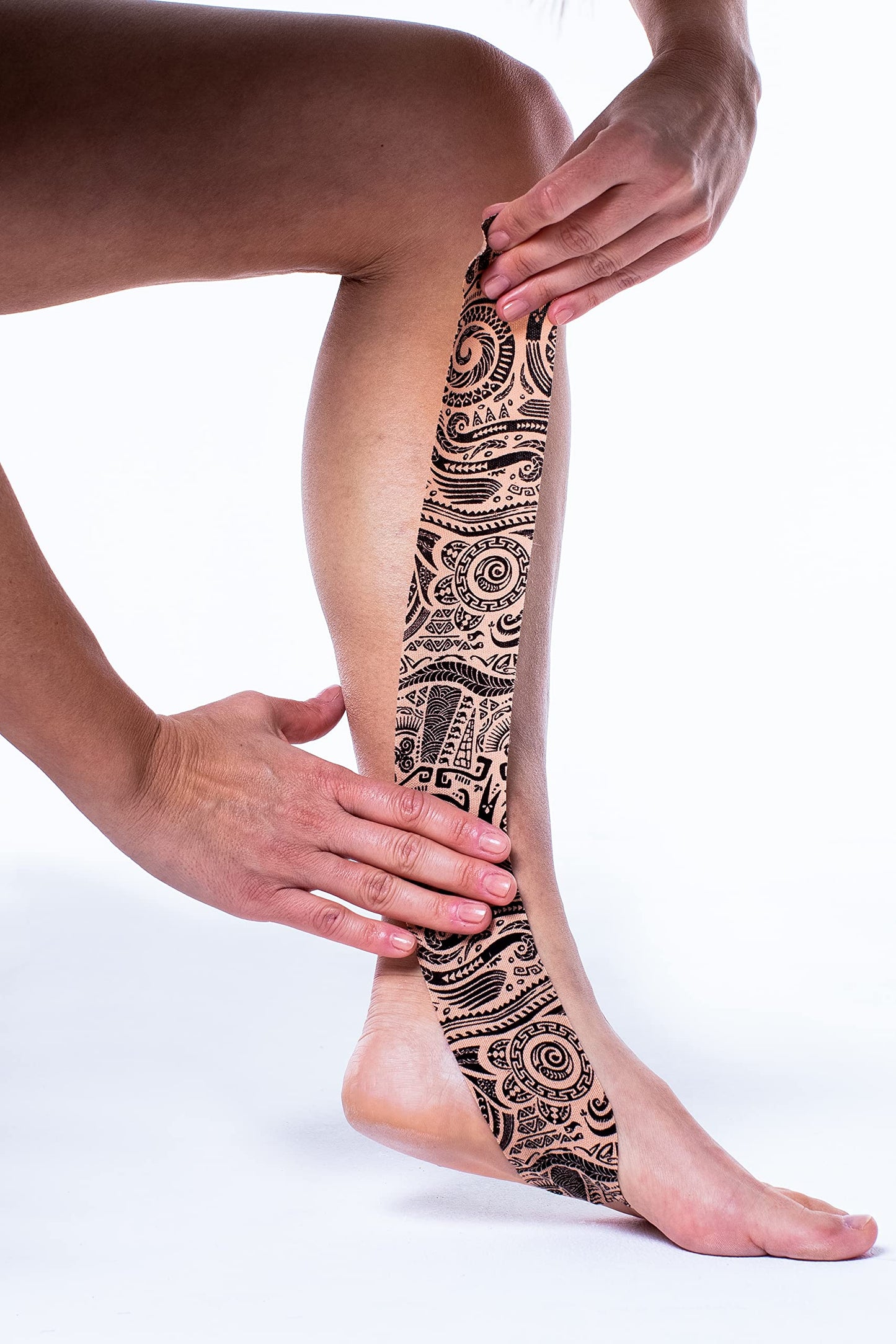 CureTape Art | Kinesiology Tape for Body Pain | Elastic Therapeutic | Waterproof Athletic | Long-Lasting Medical K (Tattoo)