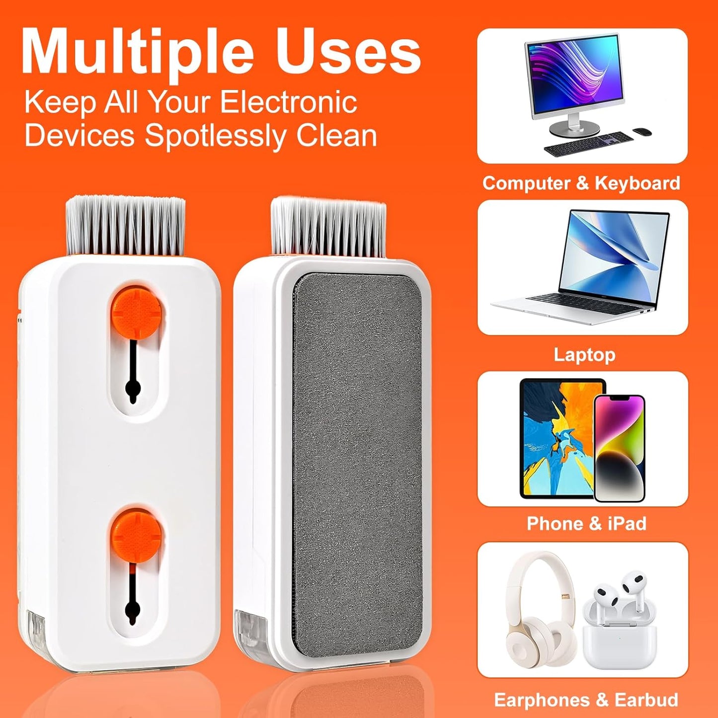 Alatinlamp Keyboard Cleaner Laptop Cleaning Kit, Keyboard Cleaning Kit with Retractable Keyboard Brush