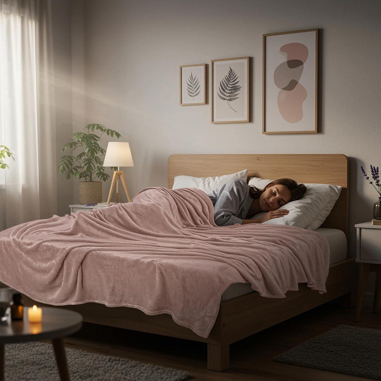 Utopia Bedding Fleece Blanket - Queen Size Rose Pink | 300GSM Luxury Soft Microfiber (90x90 Inch)