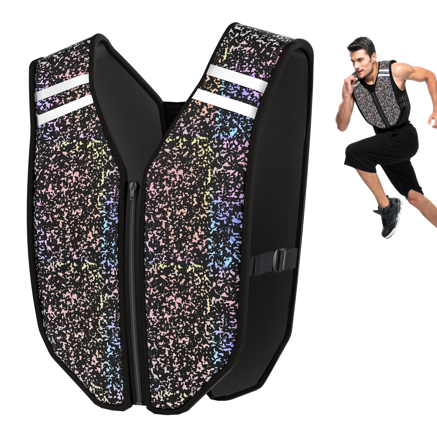 PROIRON Weighted Vest Soft Washable for Men Women 6.5lbs/11lbs/17.5lbs/22lbs,Fully Reflective Running Weight Vest,No Leakage Weighted Vest for Fitness,Workout,Weight Loss,Strength Training