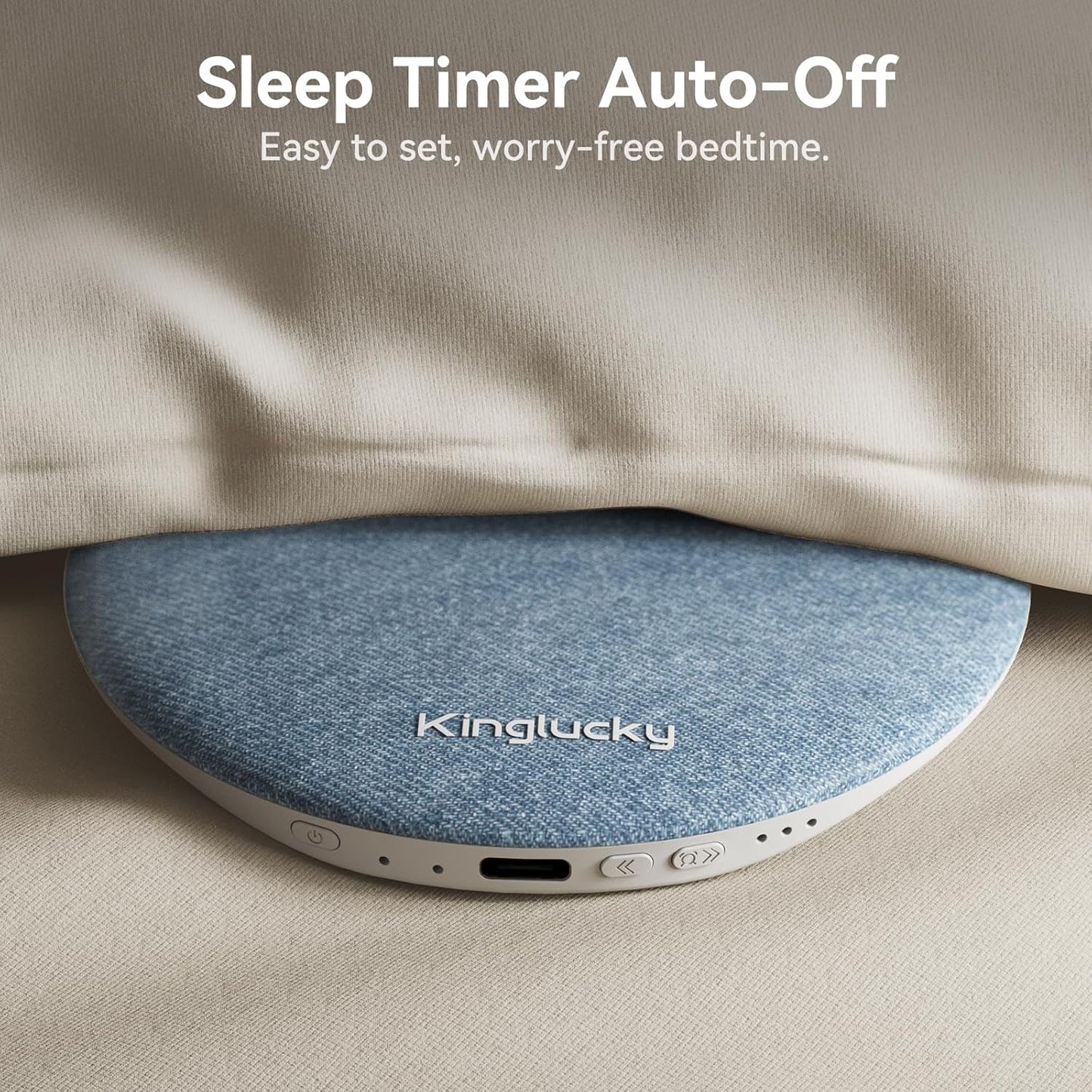 X50 Kinglucky Pillow Speaker for Sleeping, Mini Bluetooth Speaker Under Pillow with Built-in Pink Noise White Noise