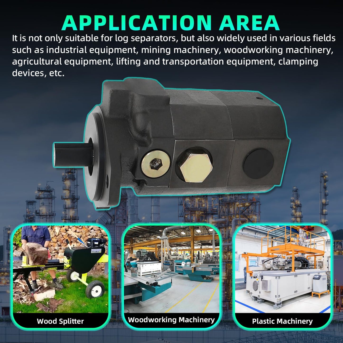28 GPM Hydraulic Log Splitter Pump 2-Stage 4000 RPM Hydraulic Pump for Log Splitter 3000PSI Wood Splitter Pump