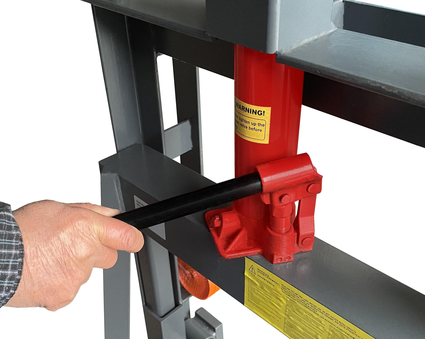4,000 LB. Cap-PHT Hydraulic Machinery & Equipment Mover with Adjustable Forks (4.5" to 19" Width), 2 Swivel PU on Steel Wheels (5.85" x 2"), 2 Straps (16 feet Each).