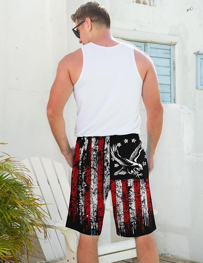 Goodstoworld Mens Swim Trunks with Compression Liner 9'' Inseam Quick Dry Swimsuit Shorts M-3XL