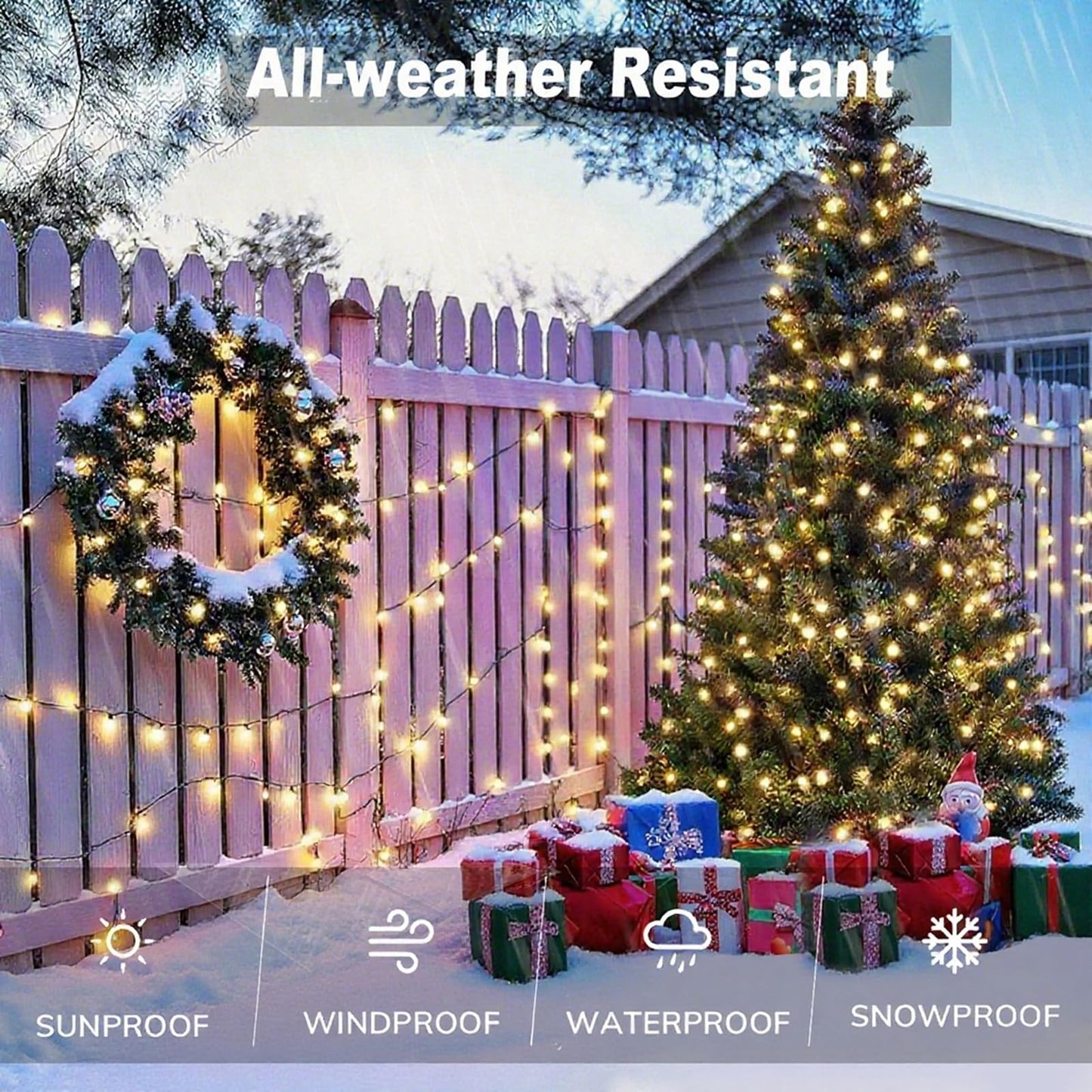 Upgraded 218FT 650 LED Color Changing Christmas String Lights Outdoor/Indoor, Remote Control & 11 Modes & Timer Green Wire Christmas Tree Lights, Waterproof Fairy String Lights for Tree Xmas Garden