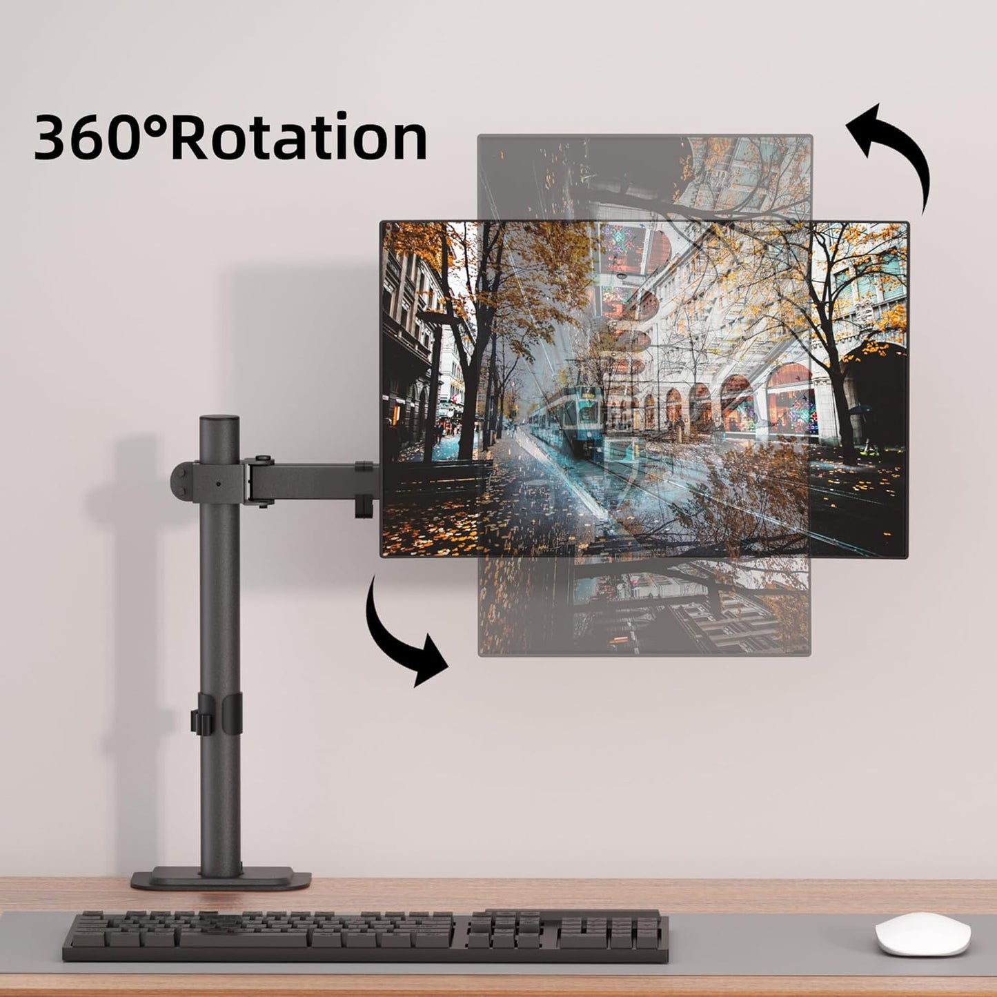 Bracwiser 13-32 inch 22lbs 13 15 17 19 20 22 23 24 26 27 30 32 inch 75 100 (MD7421) Monitor Mount Single Fully