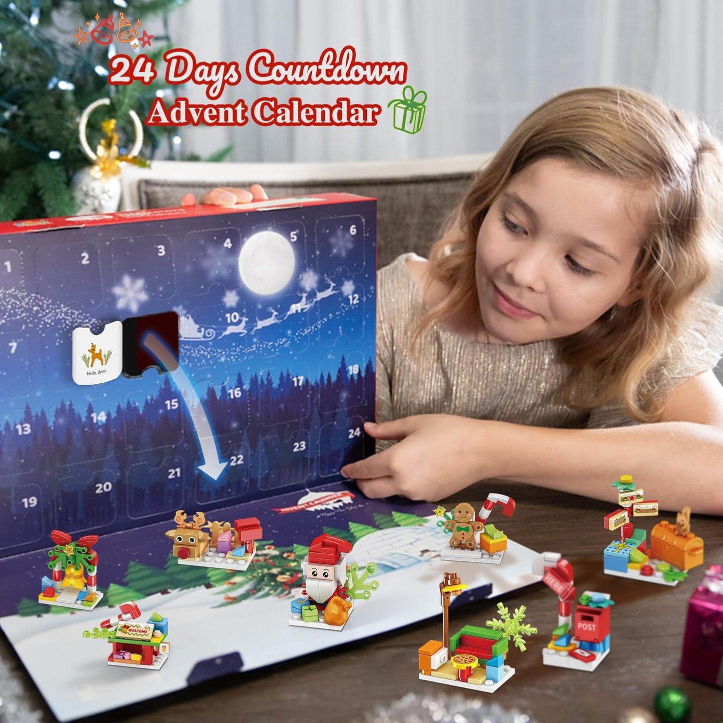 Santa’s Workshop Advent Calendar 2025 - 24-in-1 Holiday Countdown Gift for Kids Ages 6+