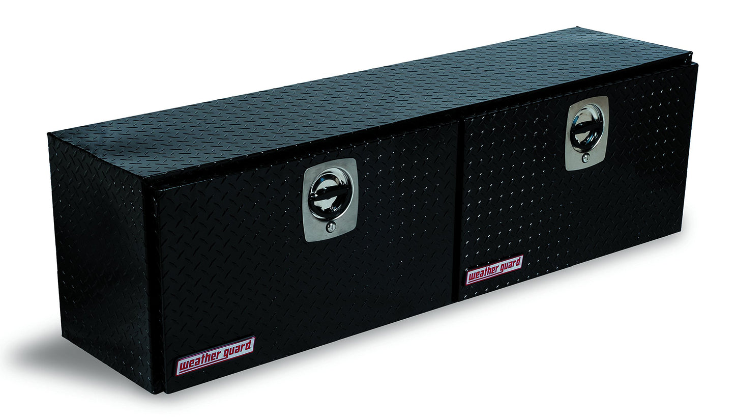 Weather Guard Model 364-5-02 Hi-Side Truck Box, Aluminum, Gloss Black, 7.9 cu ft capacity