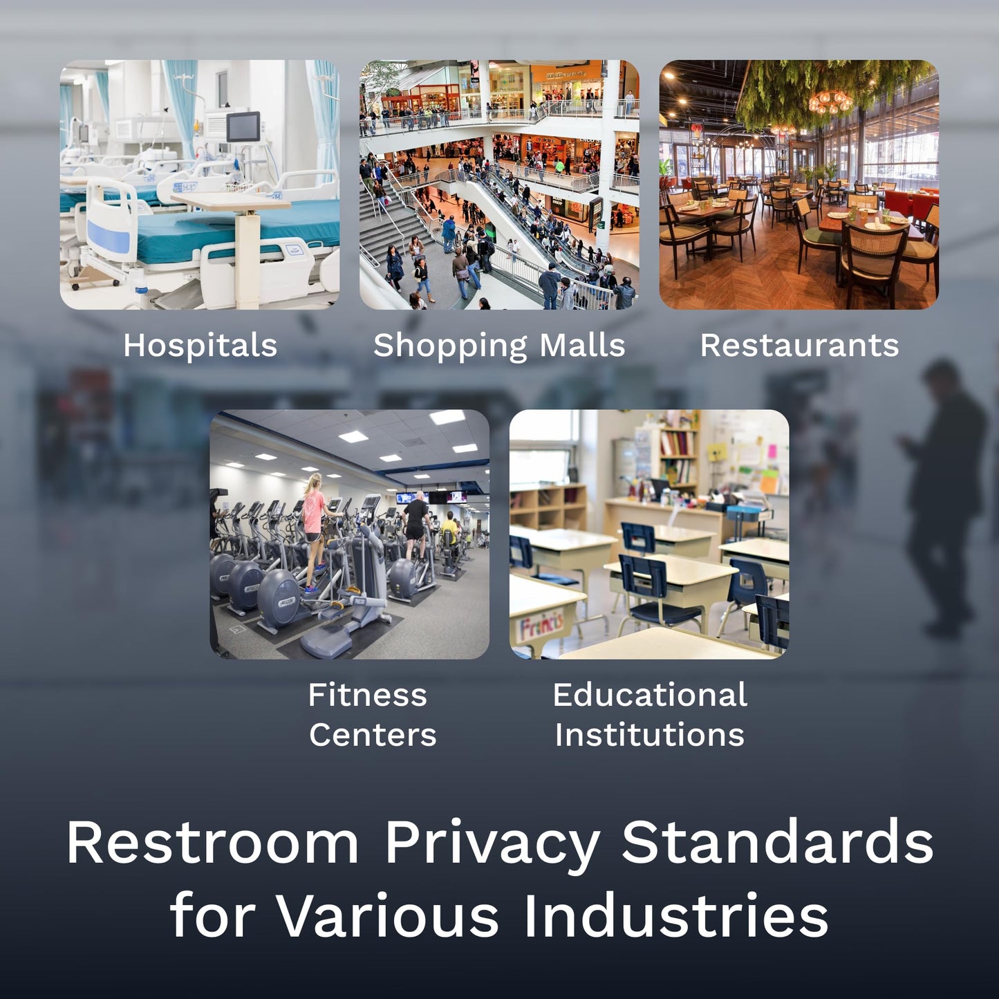 VIZILOK Commercial Door Lock for Bathroom Privacy, Safety, Standard Indicator Lock in Satin Chrome, ANSi Grade2, Perfect for Restaurants, Medical Offices, Airbnb, Dorms, Gyms, Fitting Room