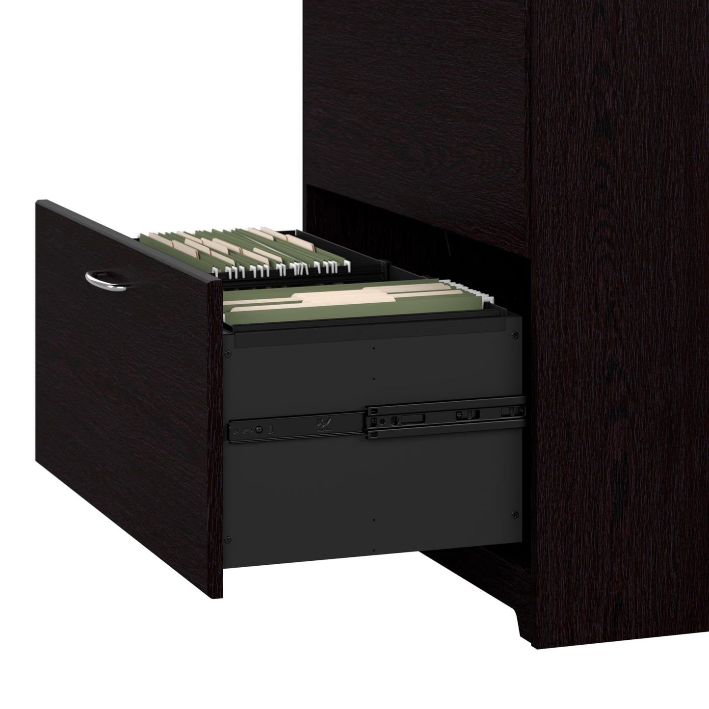 Bush Home Cabot 2 Drawer Lateral File Cabinet in Espresso Oak, Home Office Chest for Letter, Legal, and A4-size Document Storage