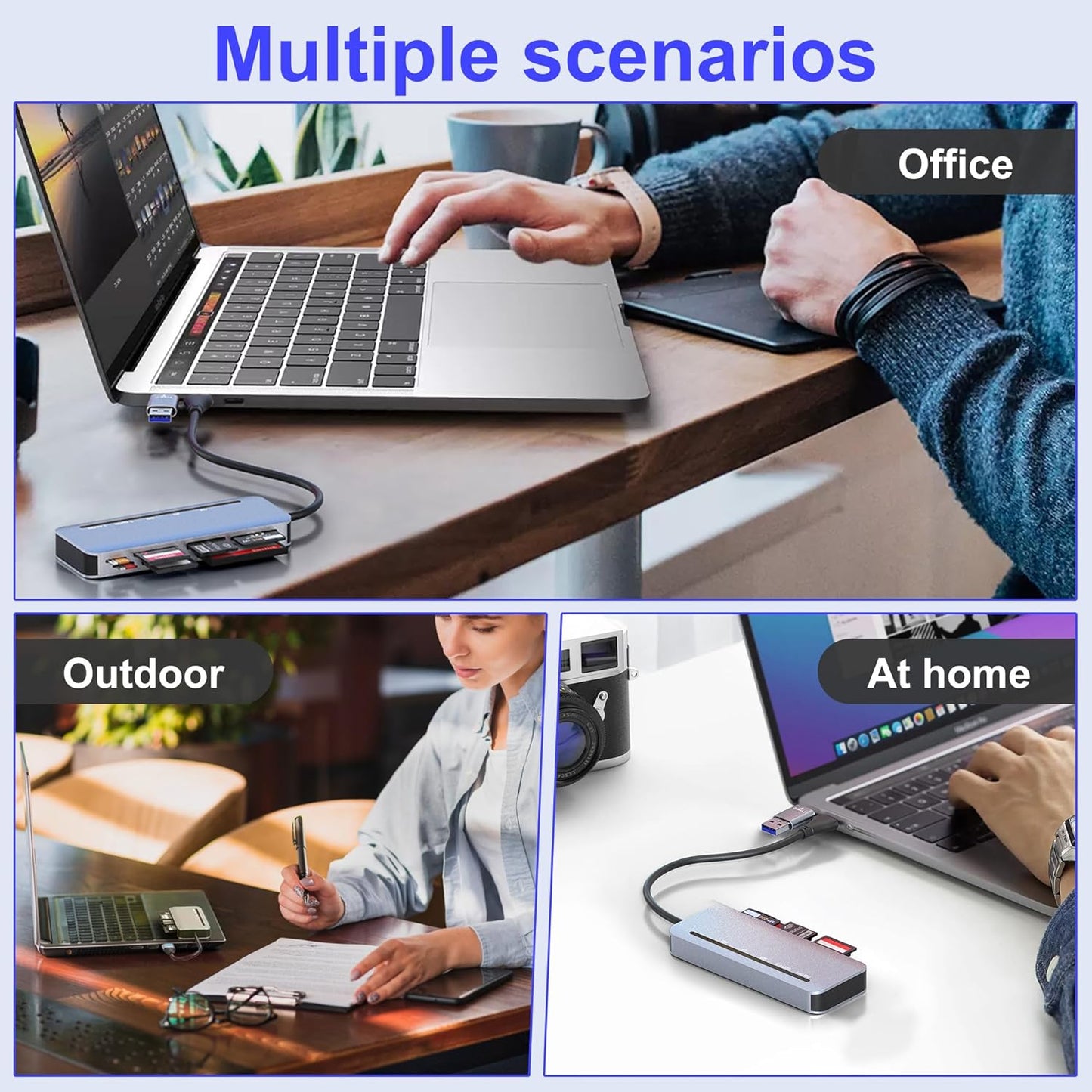 Suejezt 7 1 17/16/15, Memory Stick Pro Duo Card Reader, in USB-A/USB-C Multi Memory Card Reader for SD/TF/MS/XD/CF