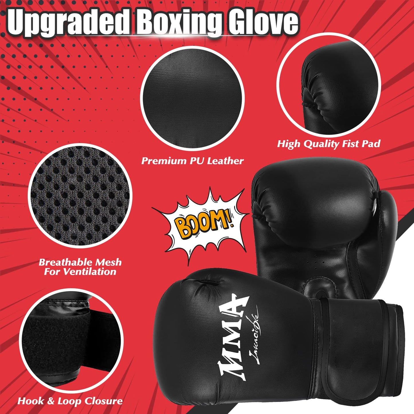 Punching Bag for Kids, 2.7FT Hanging Boxing Bag with Boxing Gloves, Kids Boxing Set Kickboxing Bag for Youth Boxing Karate Muay Thai Kick Taekwondo Training