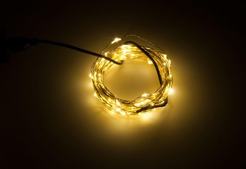 Karlling USB Plug-In LED Fairy Lights - 50 Waterproof Bulbs on 16 Ft Silver Wire | Warm White for Bedroom, Patio, Garden, Party & Wedding