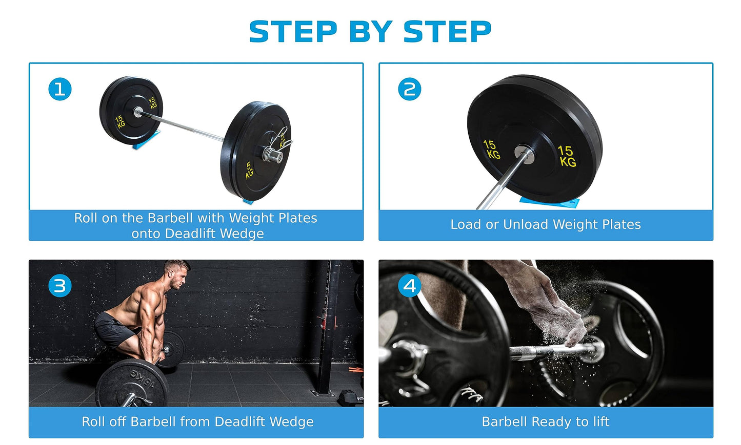 Bagulet Barbell Wedge (Pair) – Deadlift Jack Alternative – Portable Rubber Ramp for Easy Weight Plate Loading – Ideal for Deadlifts, Powerlifting, Weightlifting, Home Gyms – Includes Cooling Towel