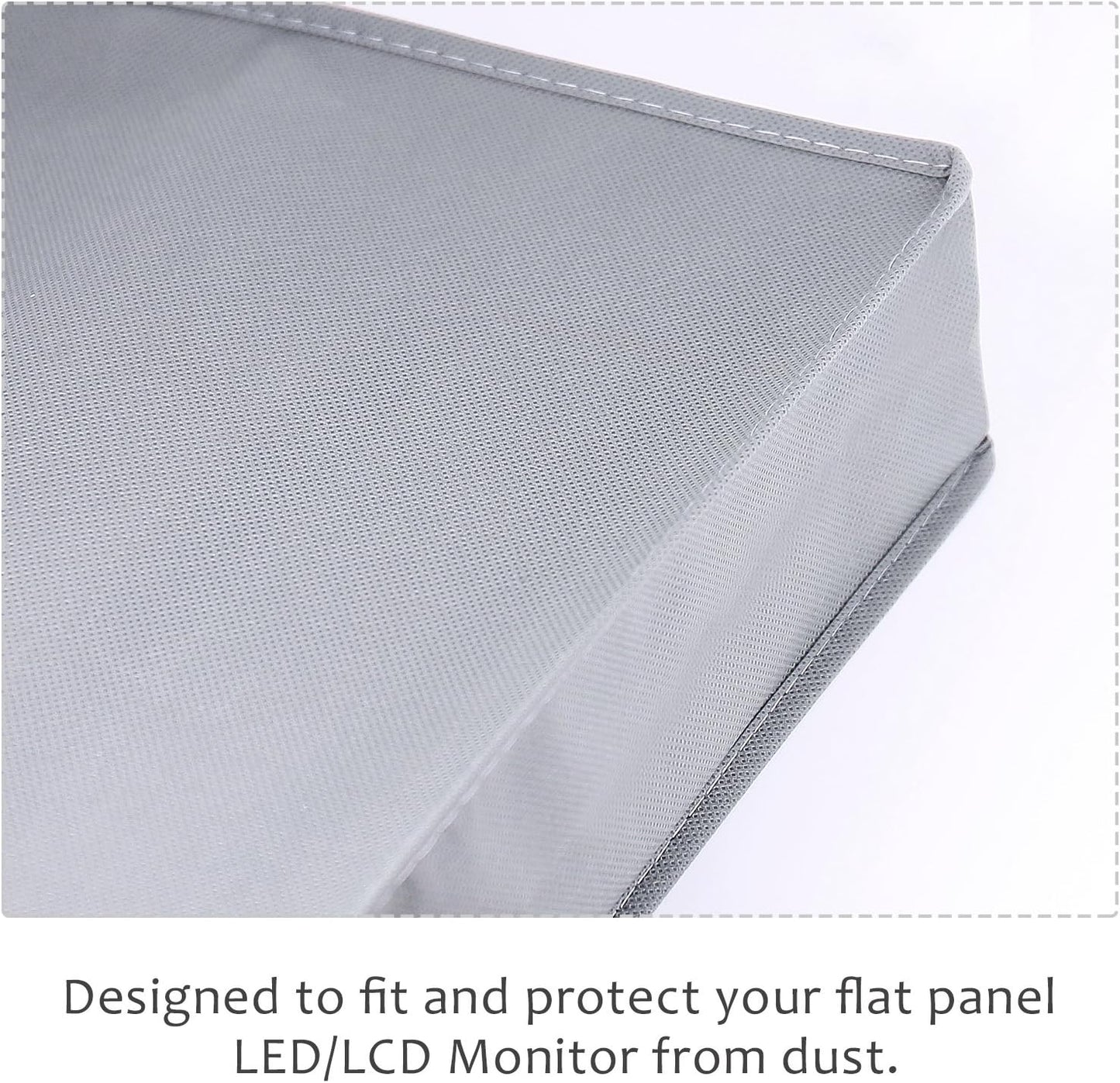 23" 24" 25" 23" 24" 25" 24W 18H 3D)-Gray Univesal Monitor Dust Cover Scratch Resistance Nonwoven Full Body Sleeve