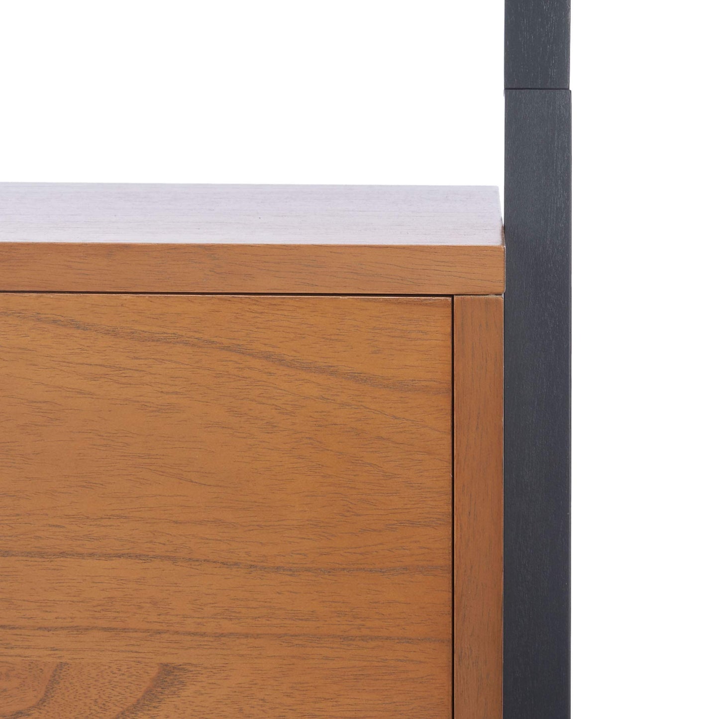 SAFAVIEH Home Collection Lavina Natural and Charcoal 3-Shelf Etagere
