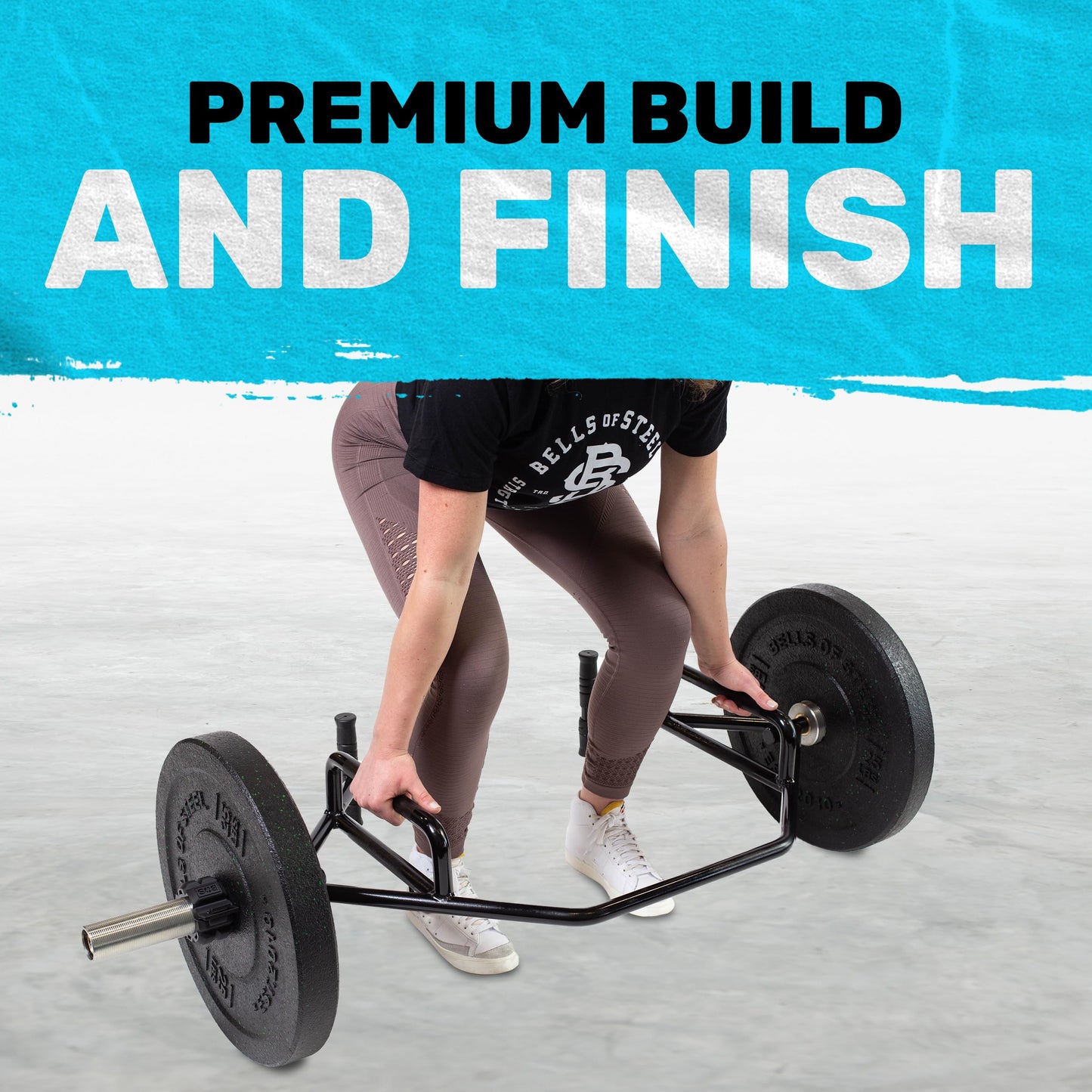 Trap Bar [Bells of Steel] Hex Bar Deadlift, Open-Ended Frame Trap Bars for Weight Lifting, Gym Equipment for Home and Commercial, Built-in Deadlift Jack & Rotating Sleeves, 700 lb Capacity