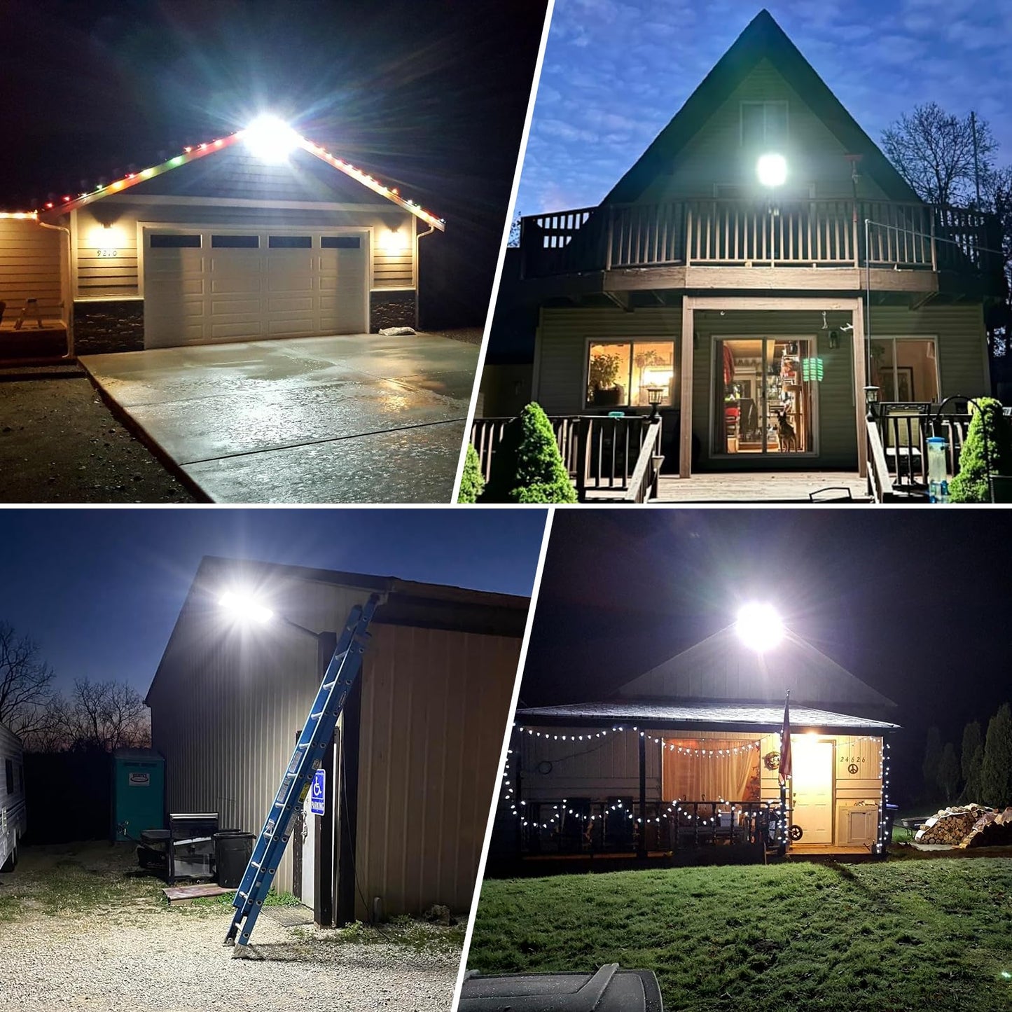 Deepn Solar Street Light, Commercial Grade Solar Lights Outdoor IP67 Waterproof, 9800W LED Flood Security Lights Motion Sensor & Dusk to Dawn Outdoor Lighting for Parking Lots, Streets & Yard, 2 Pack
