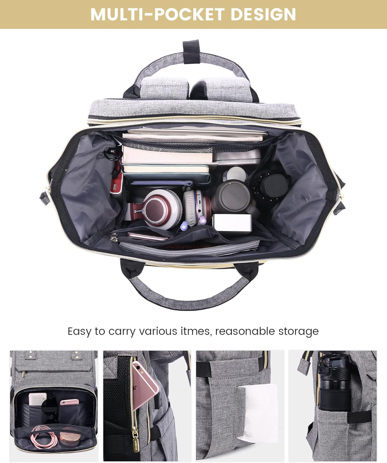 Backpack 15.6 Inch Backpack Backpack LOVEVOOK Laptop for Women, Travel with Laptop Compartment, Water Resistant Work