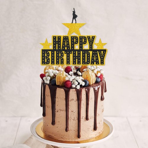 Hamilton Happy Birthday Cake Topper Glitter Hamilton Birthday Party Decorations Hamilton Birthday Party Decor For Kids Adults