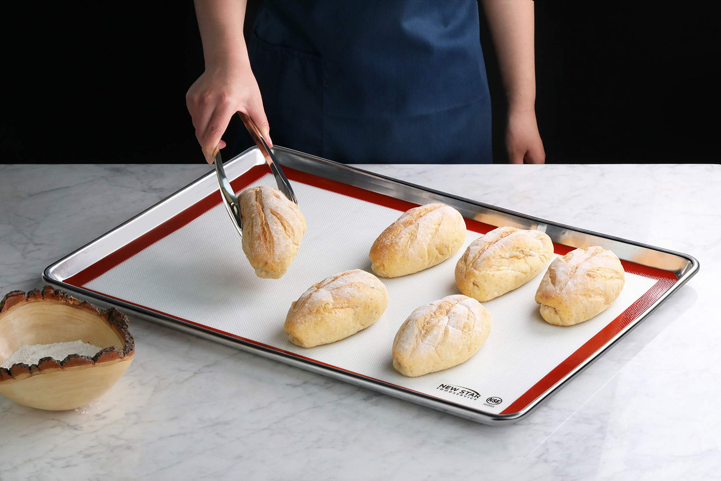 New Star Foodservice Commercial Grade Silicone Baking Mat Non-Stick Pan Liner, 17 x 25 inch (Full Size)