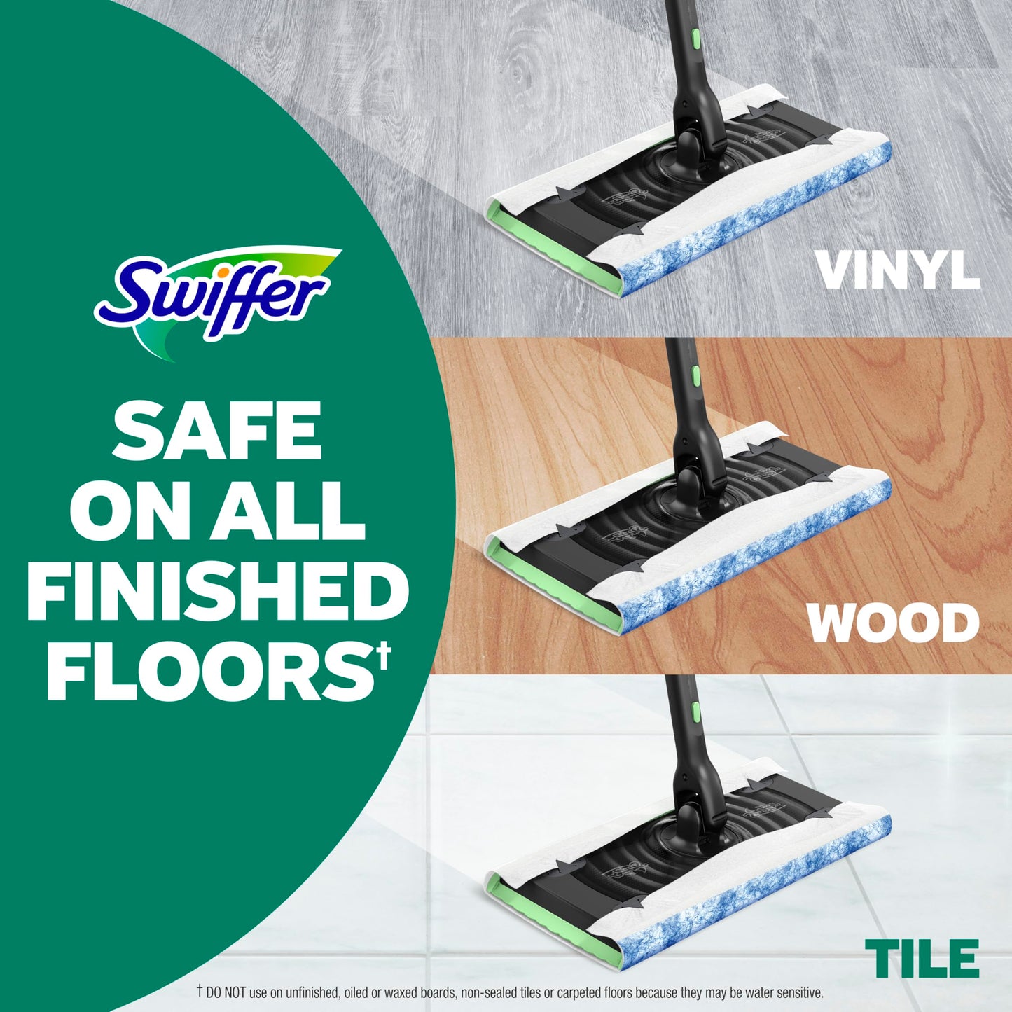 Swiffer Heavy Duty Mop Wet Multi-Surface Cloth Refills for Floor Mopping and Cleaning, Outdoor Window Fresh Scent, 20 count