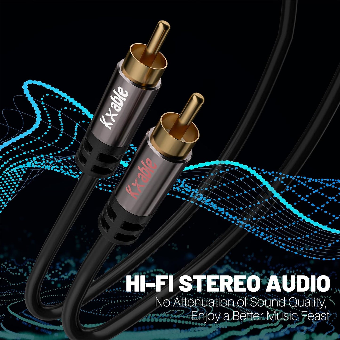35 2RCA 2RCA 2 23AWG RCA Cable FT, Male to Male Stereo Audio Cables, Dual Shielded Digital Analogue, RCA Subwoofer Cord