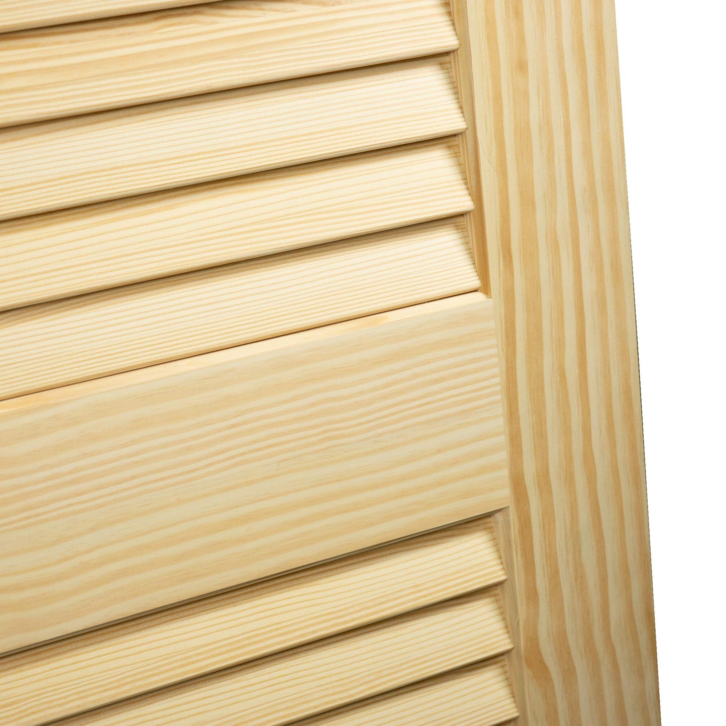 Kimberly Bay Plantation Louvered Unfinished Solid Core Pine Interior Slab (80x18)