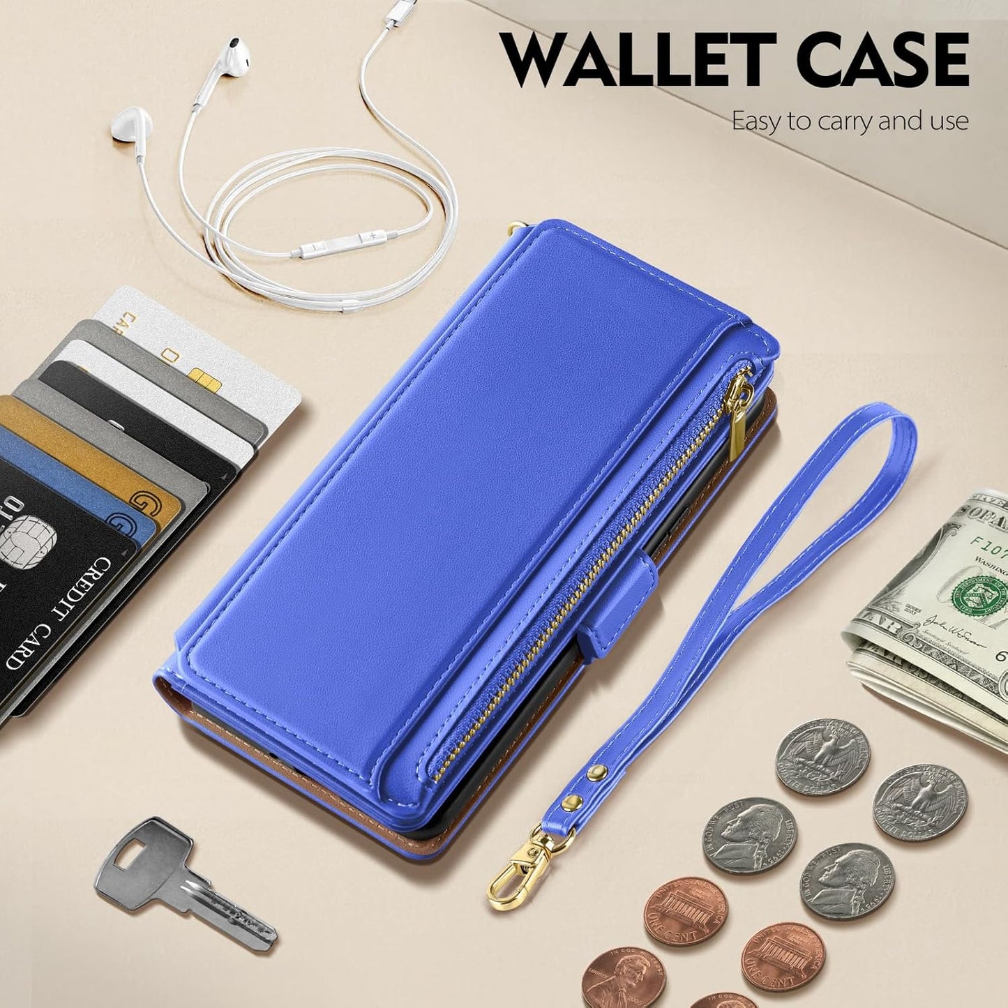Antsturdy 13 13 6.1,Purple Compatible with iPhone Wallet CaseRFID BlockingPU Leather Phone Case Women Men Flip