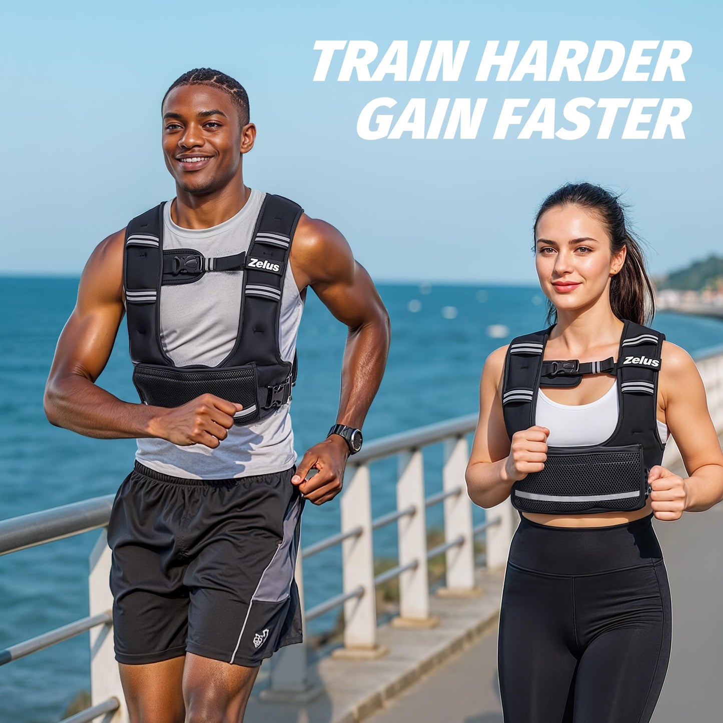 ZELUS Adjustable Weighted Vest for Women, Curve-Fit Ergonomic Workout Vest with 6 Removable Iron Sand Bags for Walking, Cardio & Strength Training, Available in 4–10 lb, 11–20 lb & 20–32 lb Options