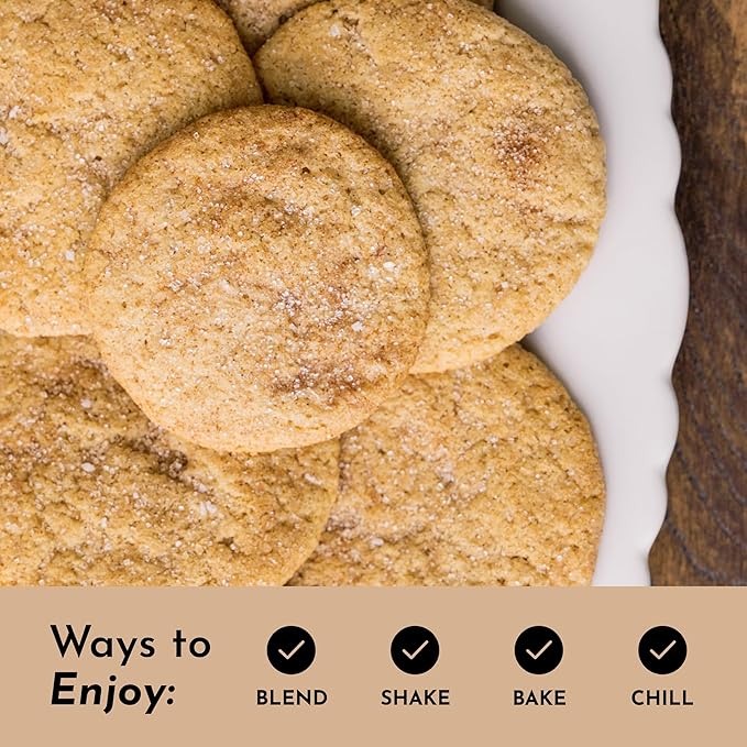 JUST INGREDIENTS Snickerdoodle Protein Powder ??30-Serving Blend with 100% Grass-Fed Whey & Organic Plant Proteins ??Cinnamon & Vanilla Flavor ??Supports Muscle Recovery, Energy*