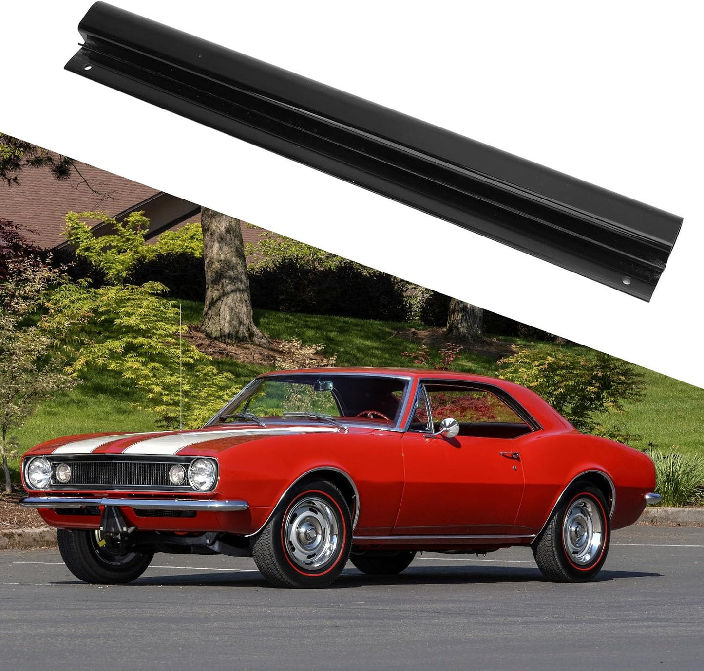 EVGATSAUTO 13in 1965-1972 Firewall Plastic Wire Duct Gutter Scratch Wiring Harness Channel with Screws Replacement
