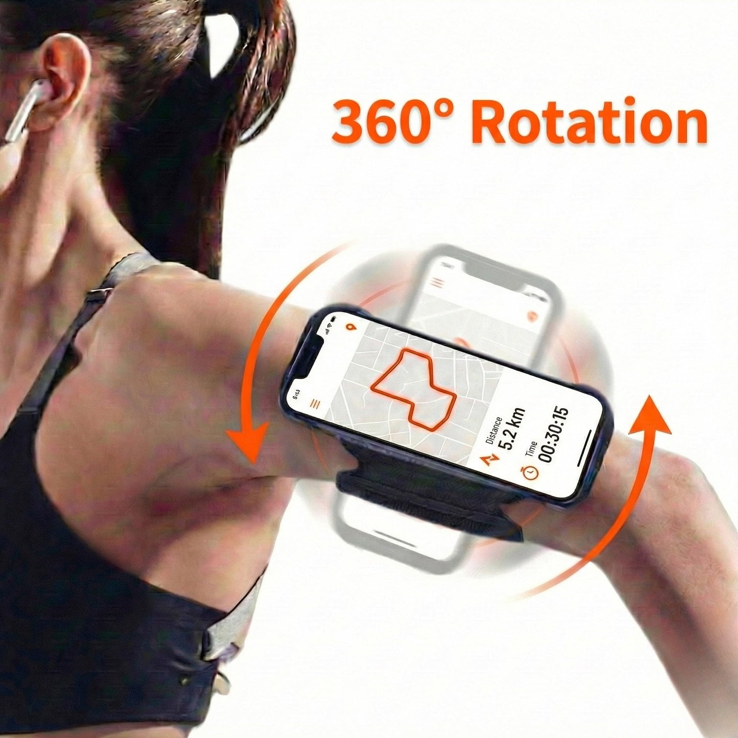 LULURUN Running Armband Phone Holder 360°Rotatable for iPhone 17/16/15/14/13 Pro Max Plus Samsung Galaxy S25/S24/S23 with Card Pocket for Gym Workout Exercising Hiking Cycling Walking Jogging