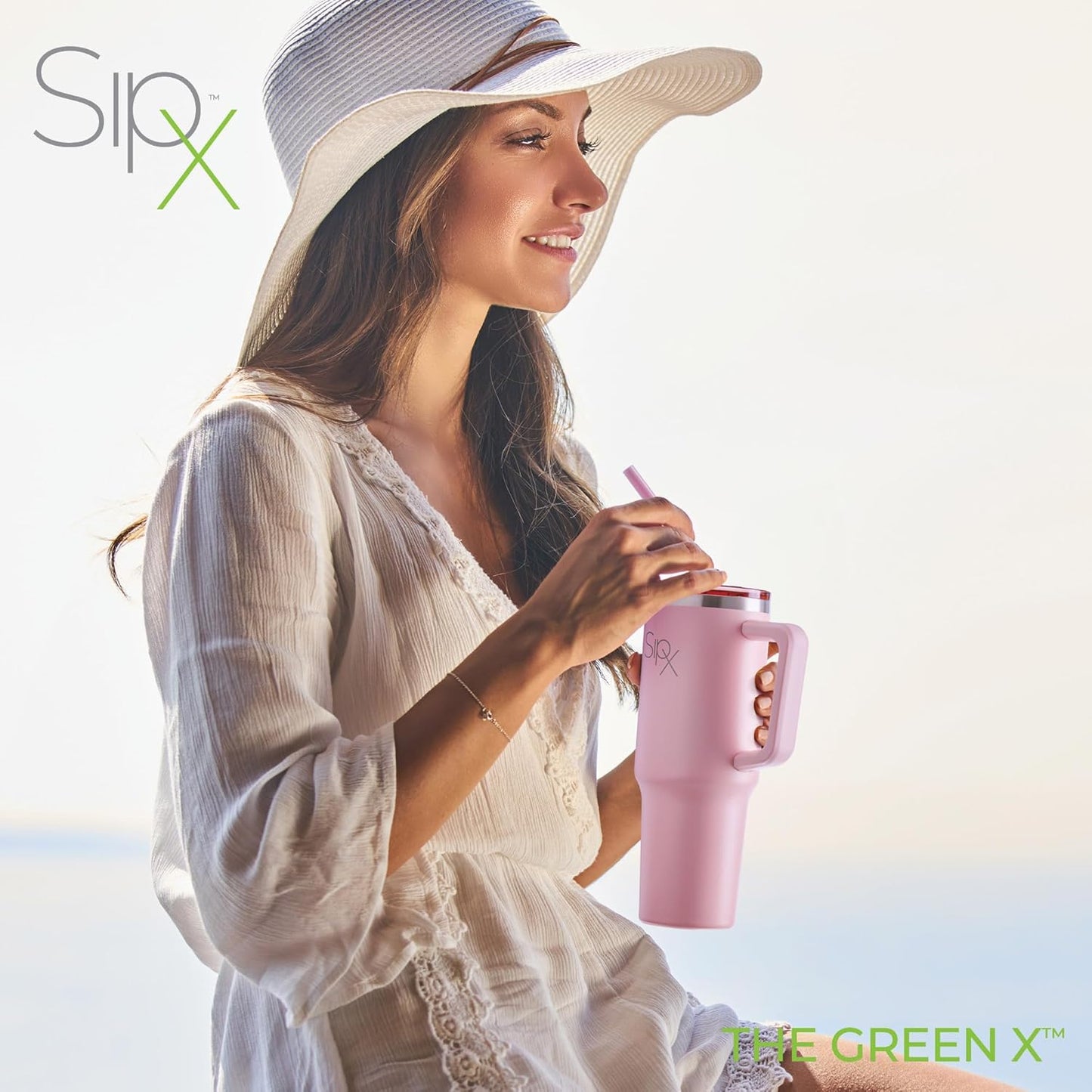 SIPX™ Insulated Tumbler 40 oz - Vacuum-Sealed Stainless Steel, Leakproof Design | Perfect for Iced Coffee & Travel - Pink