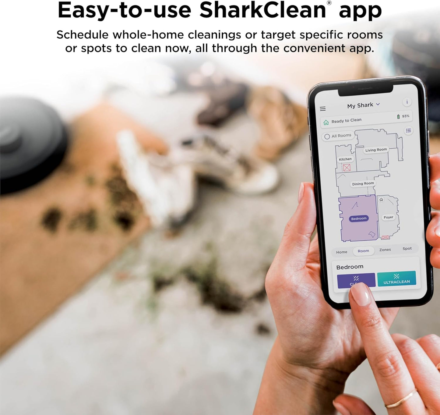 Shark AV2501S AI Ultra Robot Vacuum - Matrix Clean & Home Mapping | 30-Day HEPA Bagless Self-Empty Base, Dark Grey
