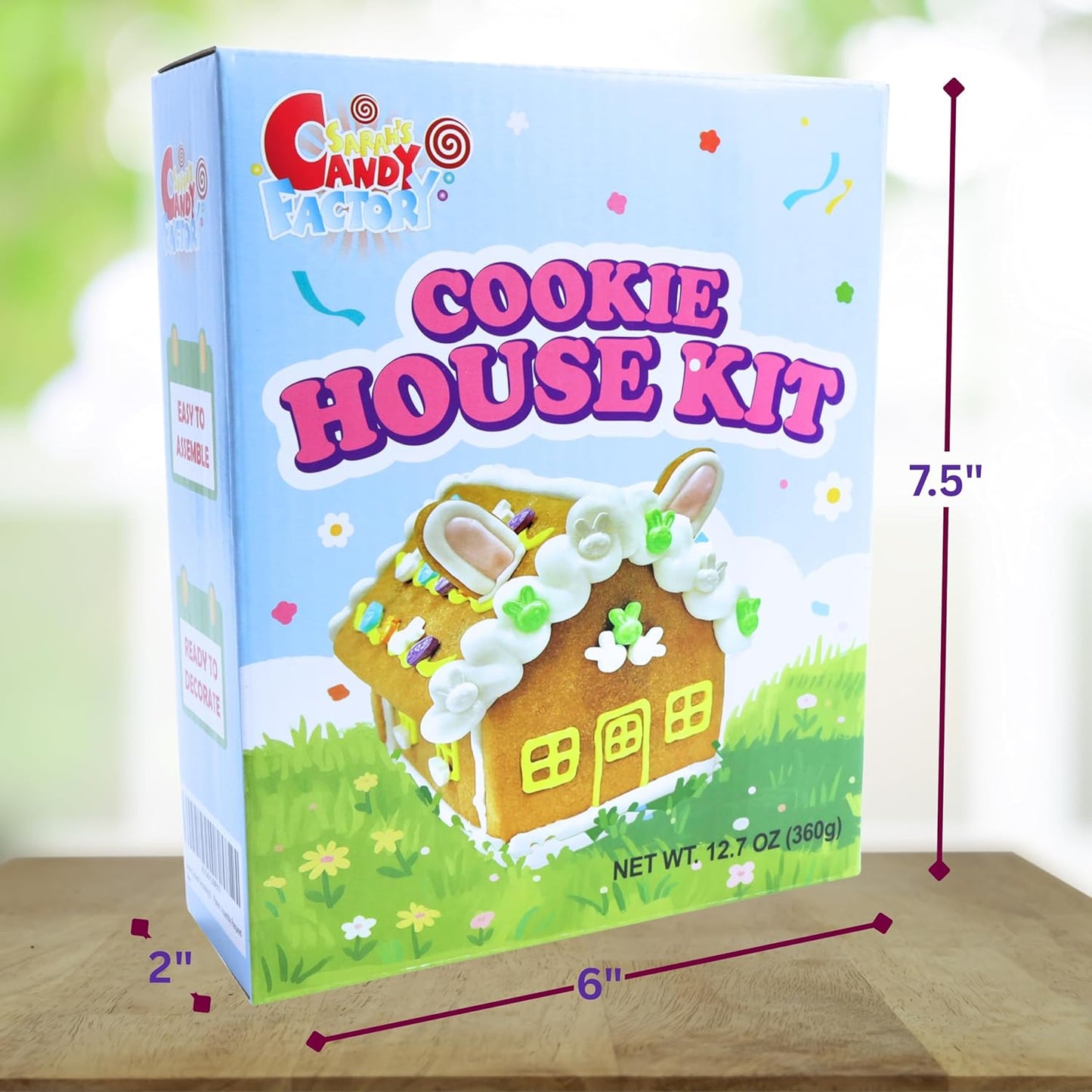 Spring Cookie Decorating Kit by Bunny House - Fun DIY Activity with Icing & Candies | Pre-Baked Panels Included