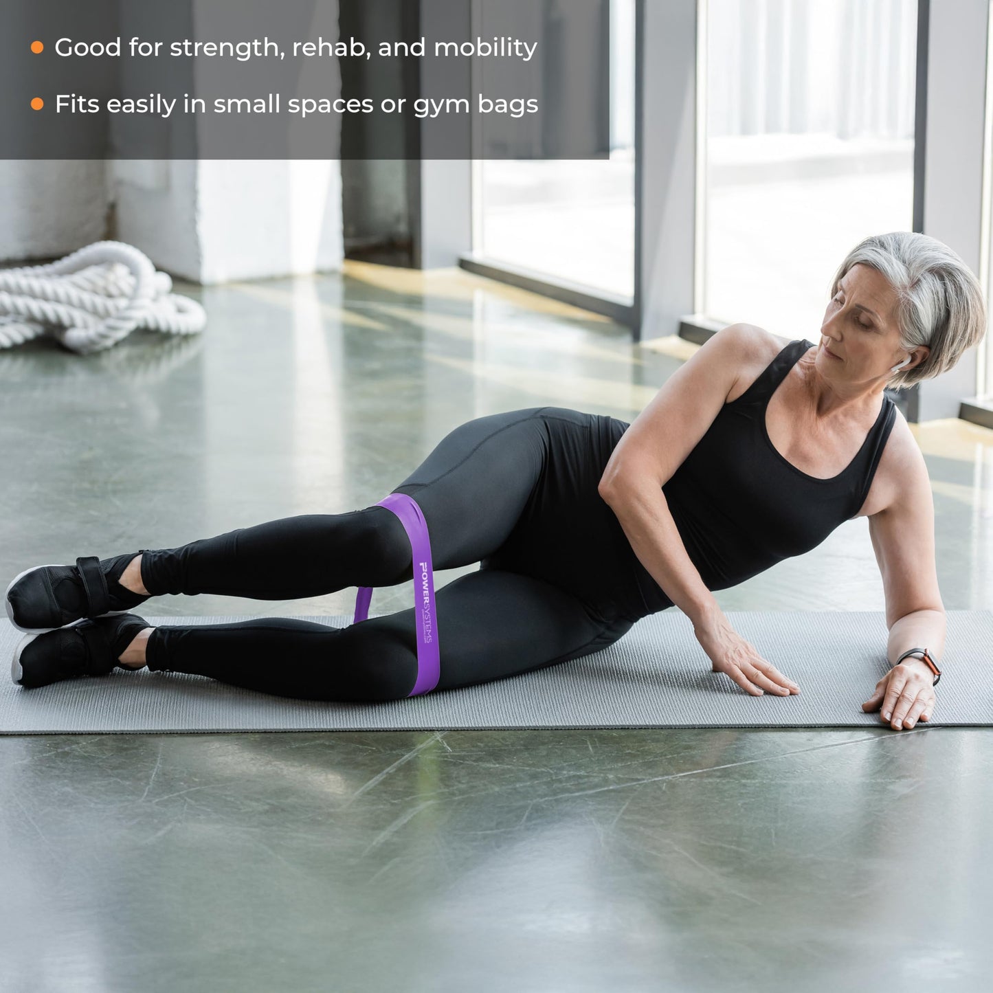 Power Systems Versa Loops, Resistance Bands for Personal Training, Ideal for Short, Limited Movements, 12" in Diameter, Green, Light Resistance, Single Unit