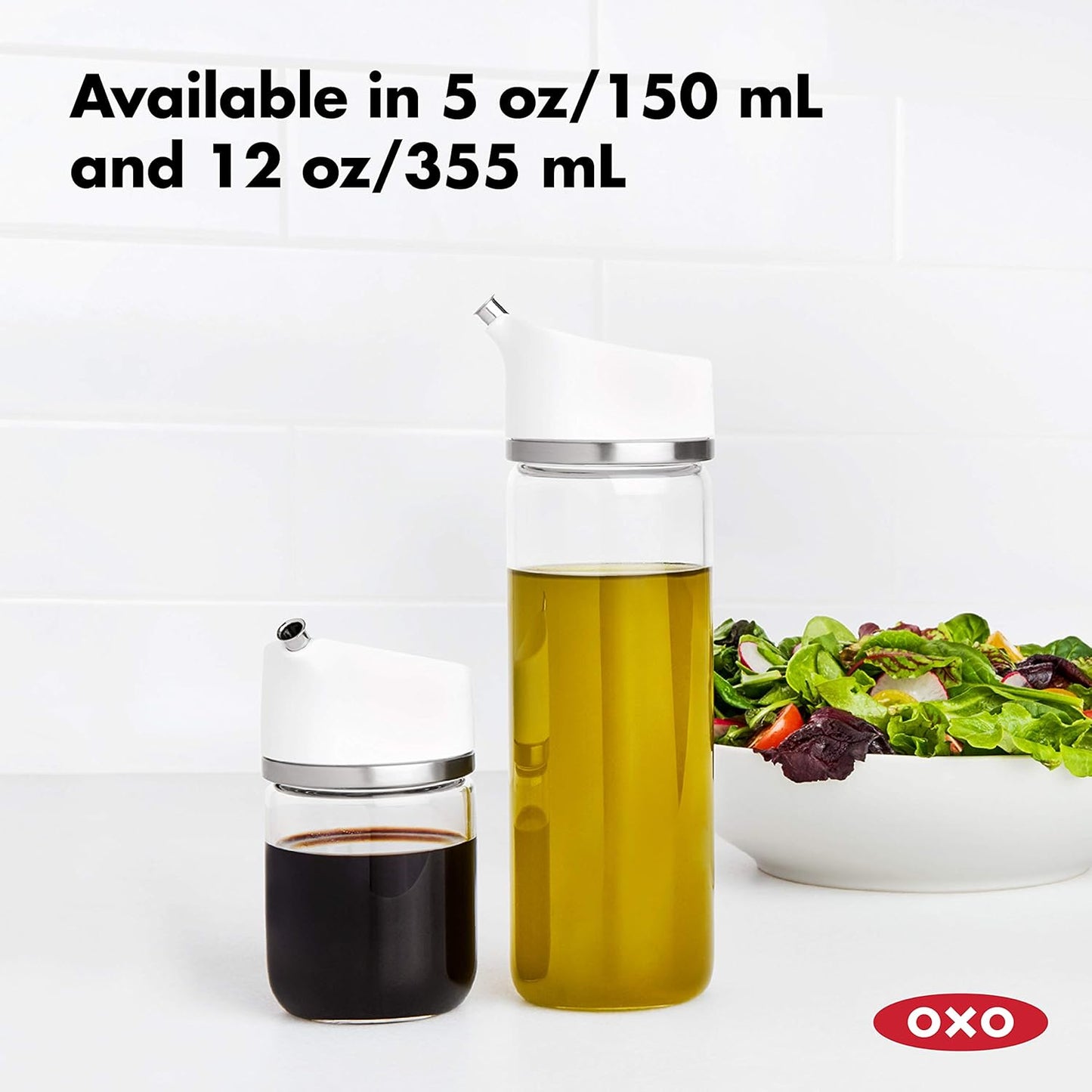 OXO Good Grips 12 Oz Precision Pour Glass Oil Dispenser - Effortless Control & Mess-Free Pouring