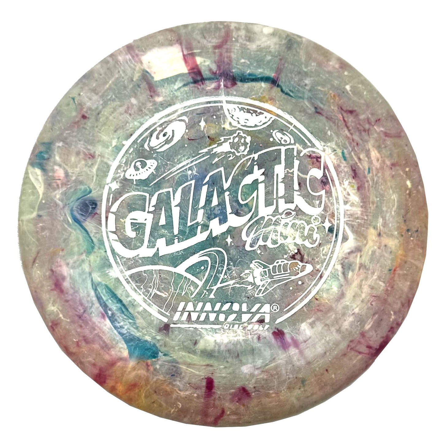 Innova Discs Galactic Mini 5 Pack – Swirly Mini Markers for Disc Golf for Marking Your Lie, Doubles, Mini Targets (5 Pack)