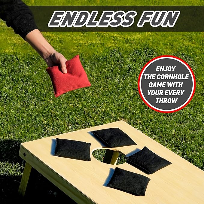 Cornhole Bags Set of 8 Regulation Corn Hole Bean Bags for Cornhole Game, Professional Weather Resistant Corn Hole Bags with Tote Bag