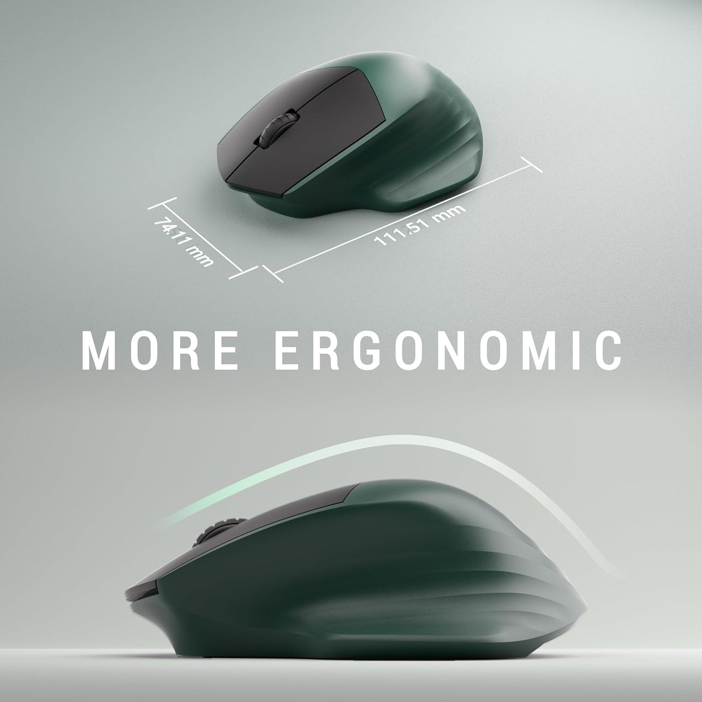 MPTOG Chipset, Ergonomic Keyboard and Mouse Combo with Wrist Rest, BK Full-Size Colorful Office Keyboard and Mouse