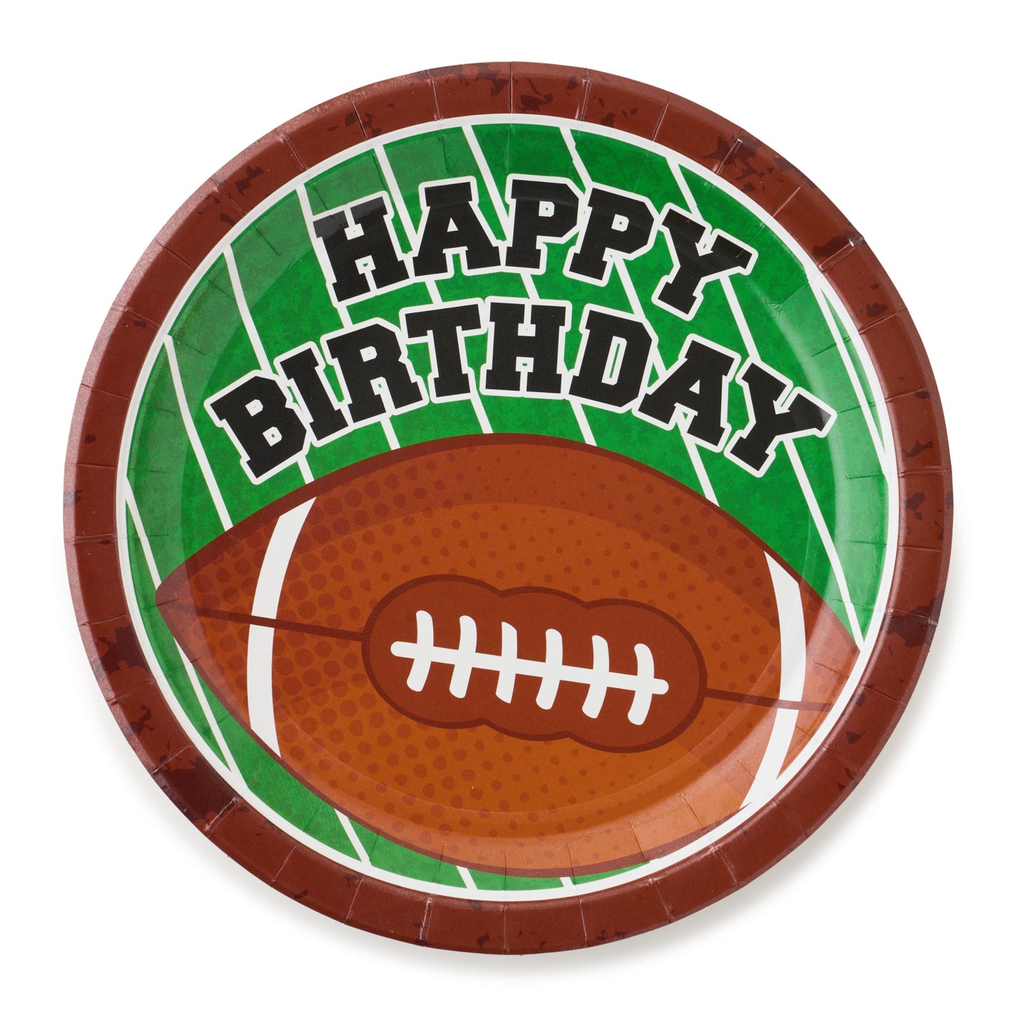 Royal Bluebonnet Football Birthday Party Decorations -Service for 24- Football Birthday Plates (7 & 9 Inch), Napkins and Cups for Decorations for Boys and Girls First Down 1st Party Supplies