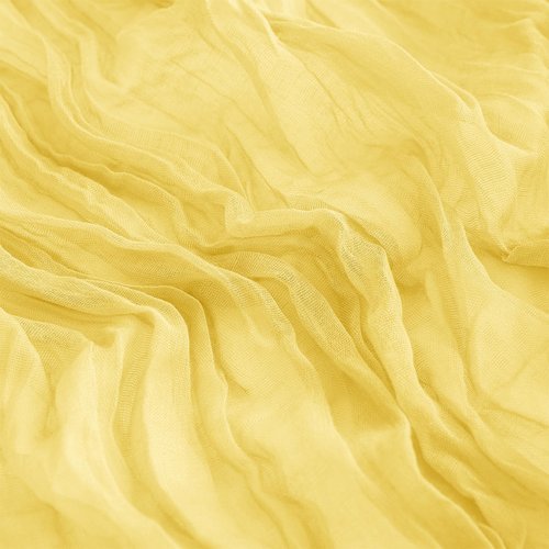 16Pack Light Yellow Cheesecloth Table Runner 10FT Yellow Gauze Table Runner 35x120Inch Long Boho Spring Easter Table Runners Rustic Sheer Table Runners for Wedding Baby Bridal Shower Decor