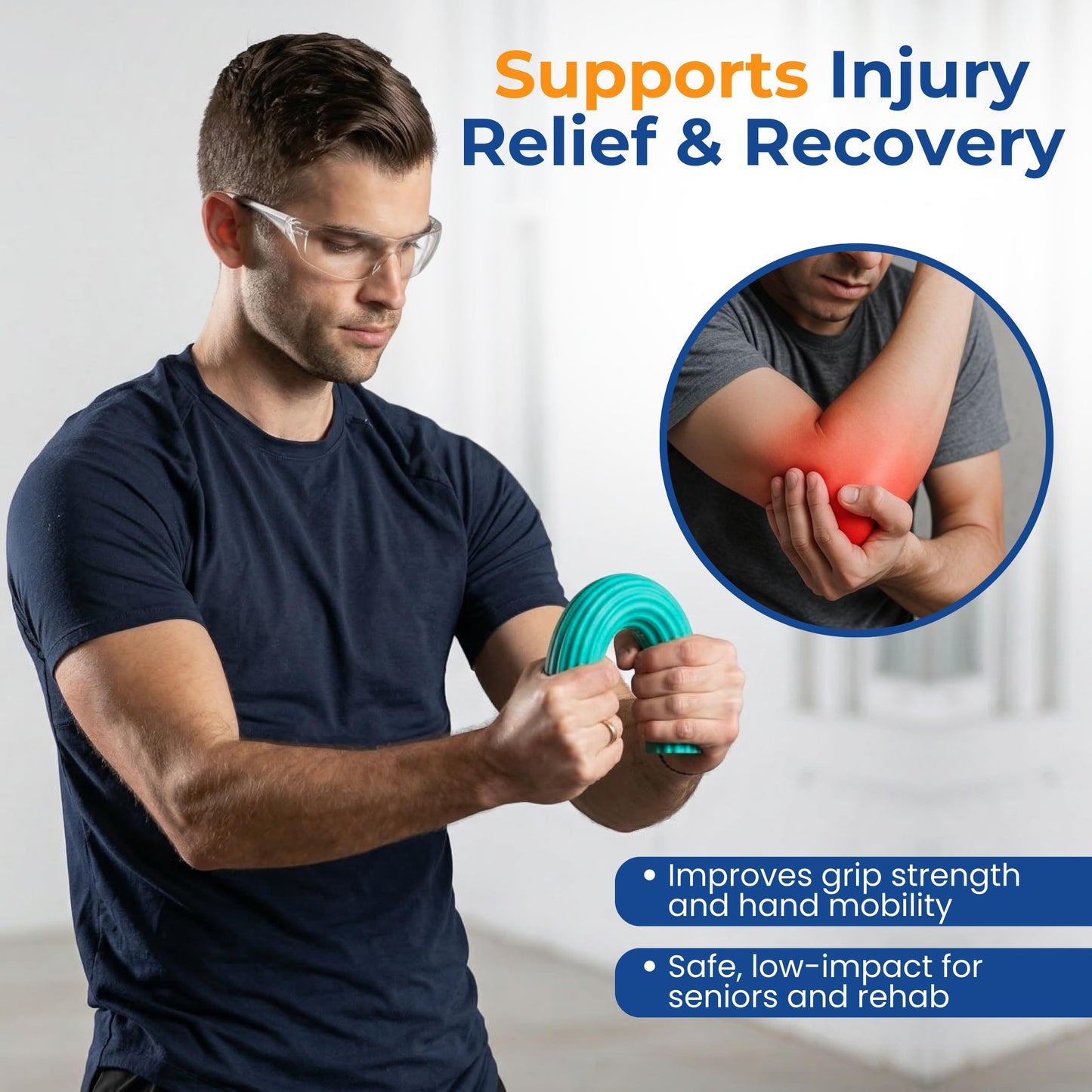 FlintRehab Flex Bars for Physical Therapy (3 Pack), Hand therapy Flex Bar, Resistance Bar for Golfers Elbow & Tendinitis, Tennis Elbow Exercise Devices, 3 Variable Twist Bar to Improve Grip Strength