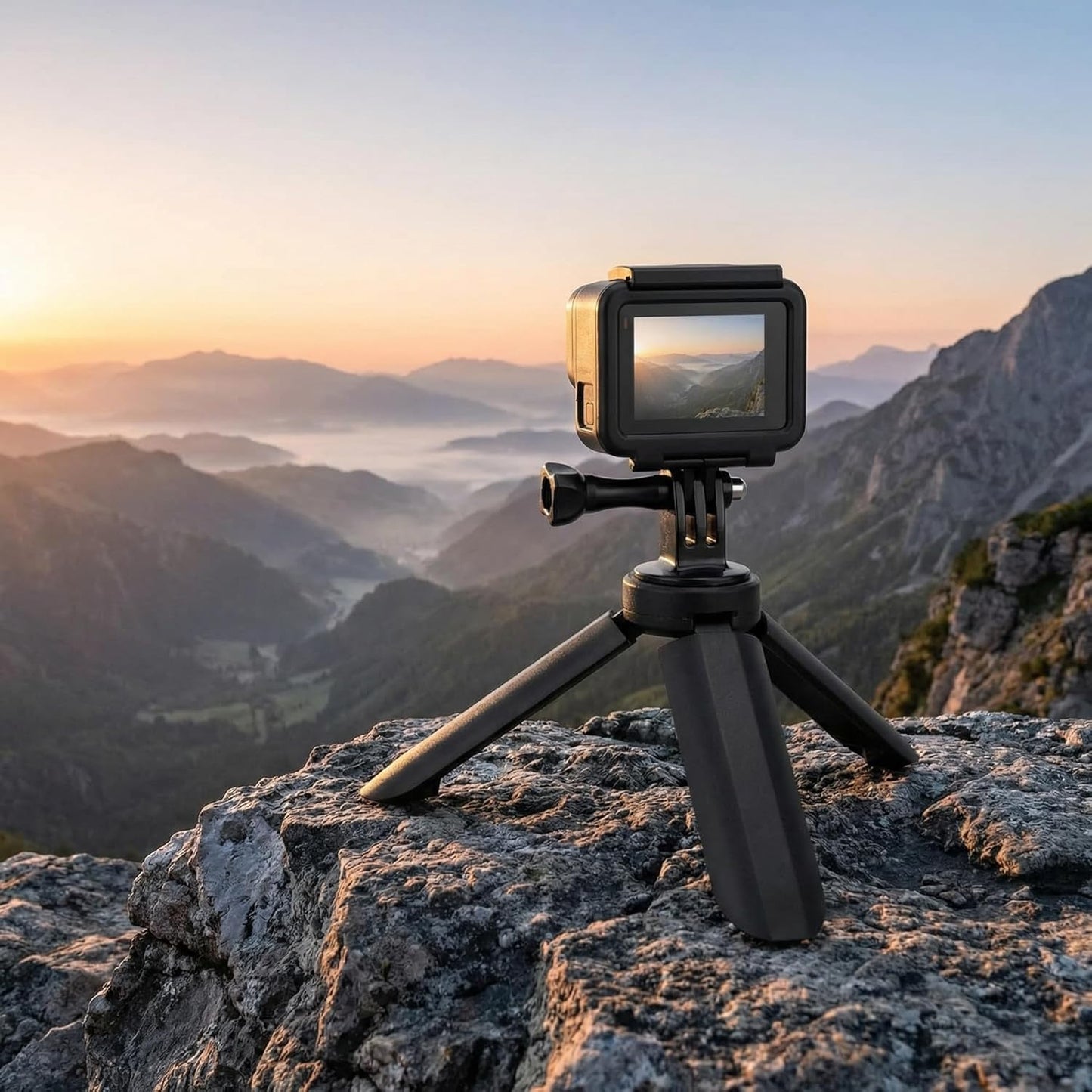 tokerut 1/4" Mini Tripod Stand with Screw Mount, Portable Foldable Tabletop Tripod for Pocket Cameras & Action Cameras